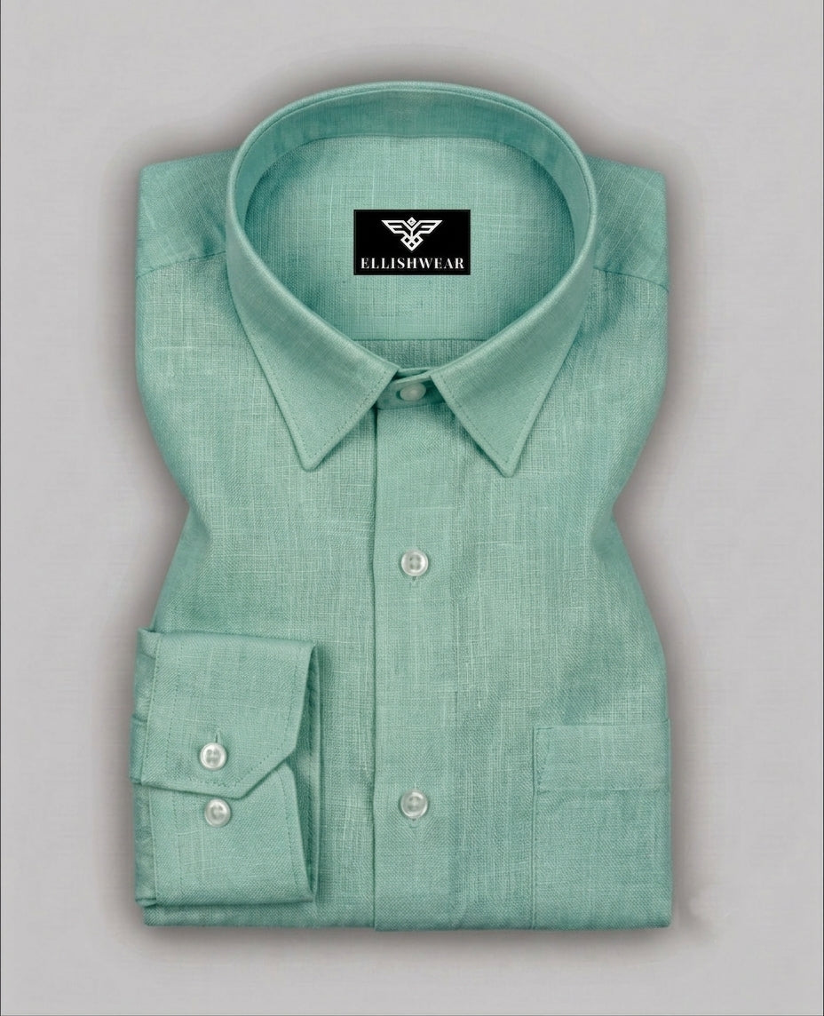 mint green men's dress shirt Peach and White Striped for Men Cotton Shirt – Ellishwear pastel green shirt