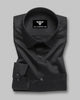 Aurelio Jet Black Solid Premium Giza Cotton Formal Shirt