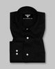 Aurelio Jet Black Solid Premium Giza Cotton Formal Shirt