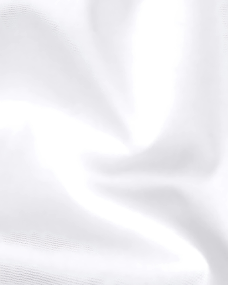 Bright White Black Buttons Premium Giza Cotton Shirt