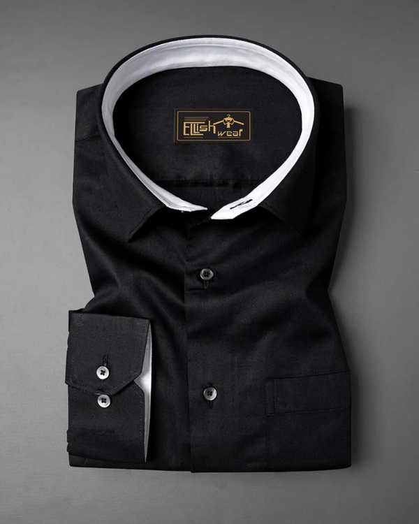 Jet Black Premium Giza Cotton Shirt