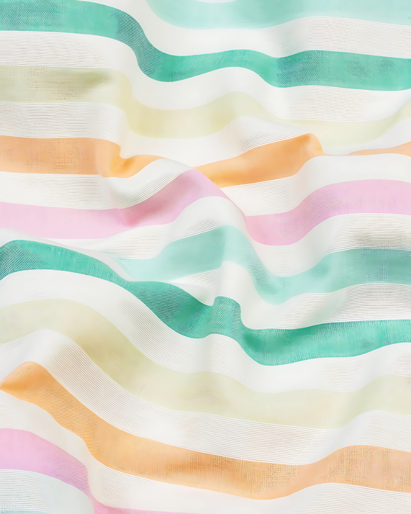 Bright Coloured Stripe Short Sleeve Cotton Shirt