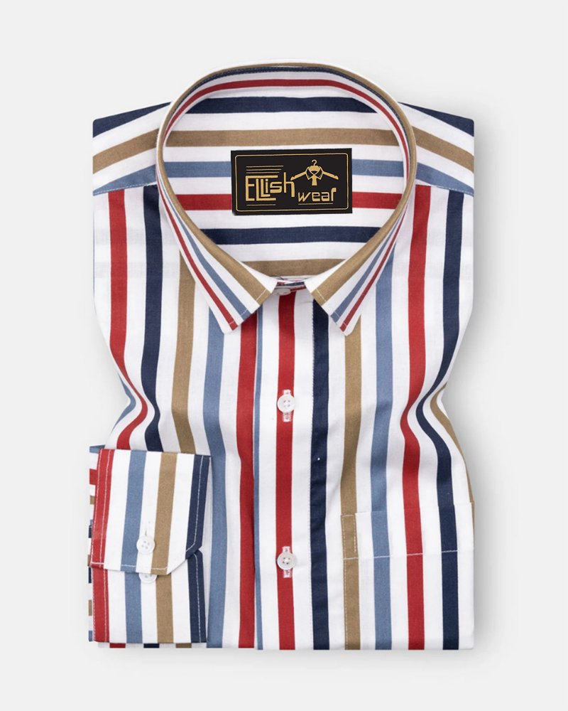 Clemence Multicolor Cotton Stripes Shirt