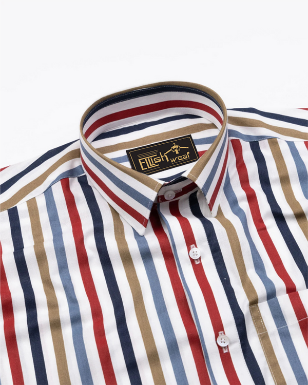 Clemence Multicolor Cotton Stripes Shirt