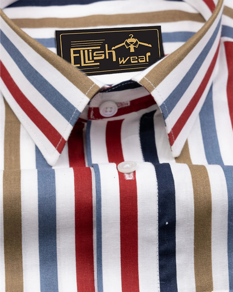 Clemence Multicolor Cotton Stripes Shirt