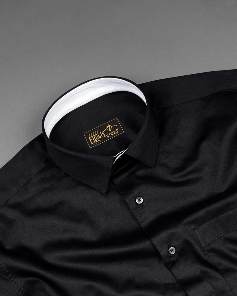 Jet Black Premium Giza Cotton Shirt