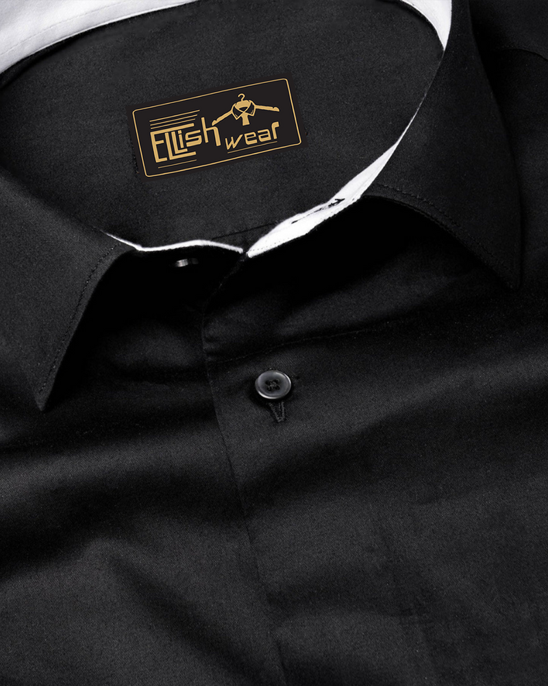 Jet Black Premium Giza Cotton Shirt