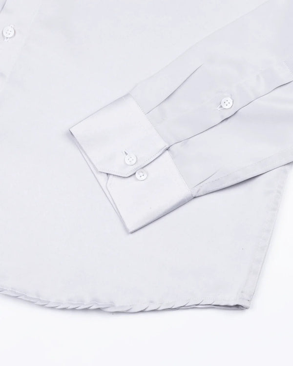 Montor Ghost Silver Satin Men’s Shirt