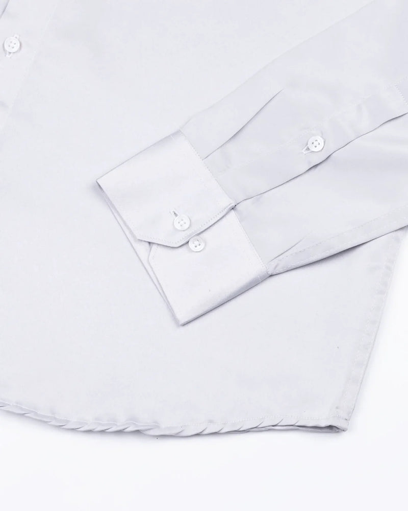 Montor Ghost Silver Satin Men’s Shirt