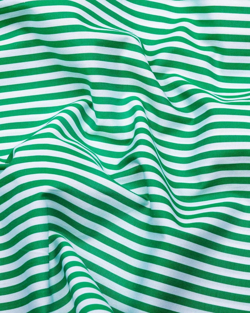 Zesta Green With White Candy Stripe Premium Cotton Shirt