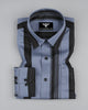 Aurevix Powder Blue Striped Premium Cotton Shirt