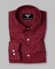 Aurelio Maroon Solid Premium Giza Cotton Formal Shirt
