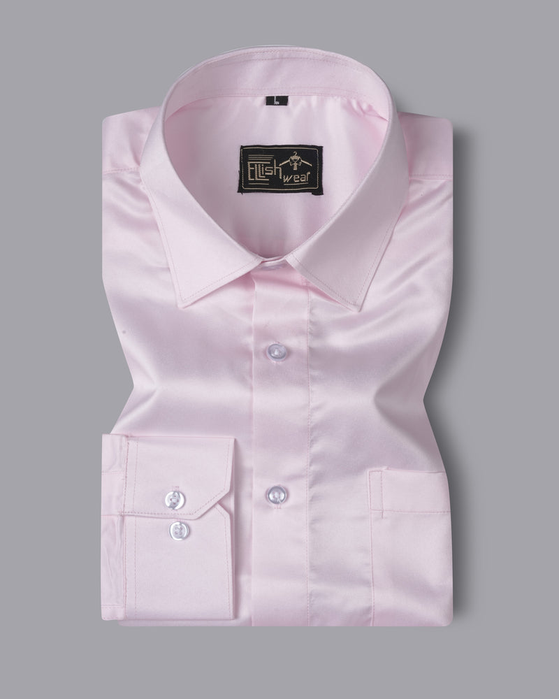 pink Premium Satin Men’s Formal Shirt