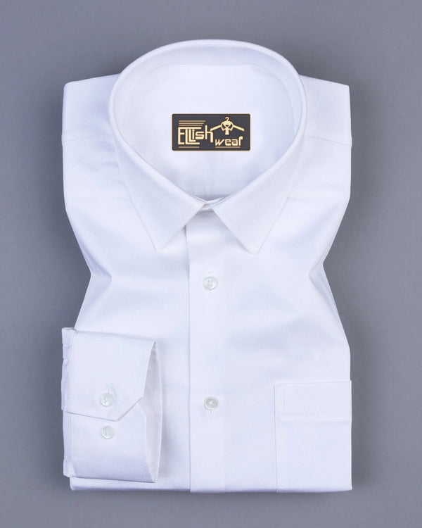 white Premium Satin Men’s Formal Shirt