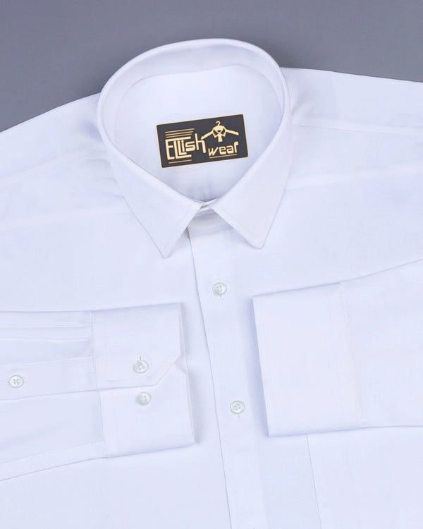 white Premium Satin Men’s Formal Shirt