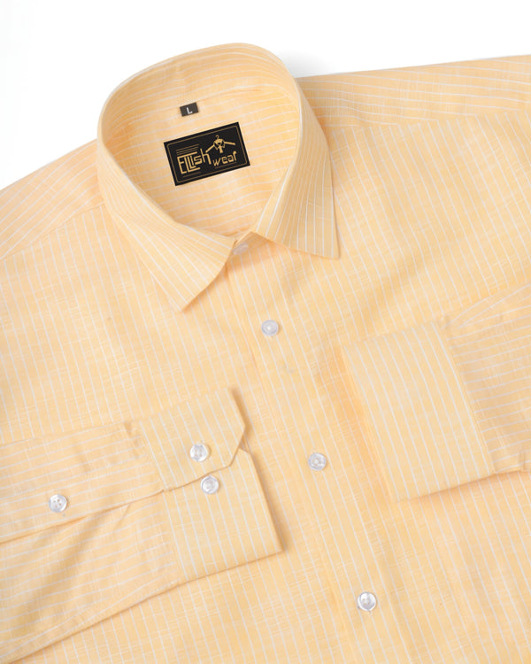 Opsin Yellow Houndstooth Check Amsler Cotton Shirt