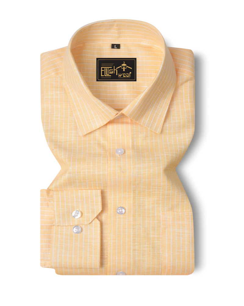 Opsin Yellow Houndstooth Check Amsler Cotton Shirt