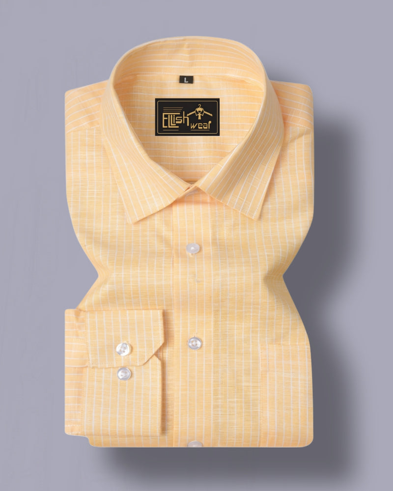 Opsin Yellow Houndstooth Check Amsler Cotton Shirt