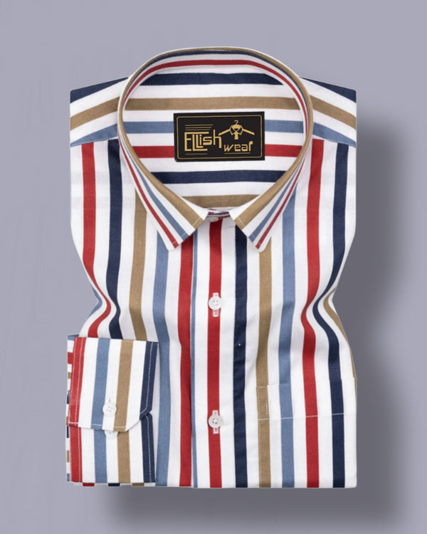 Clemence Multicolor Cotton Stripes Shirt