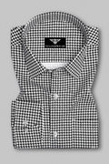 Varellon Black & White Houndstooth Premium Formal Shirt