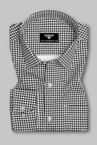 Varellon Black & White Houndstooth Premium Formal Shirt
