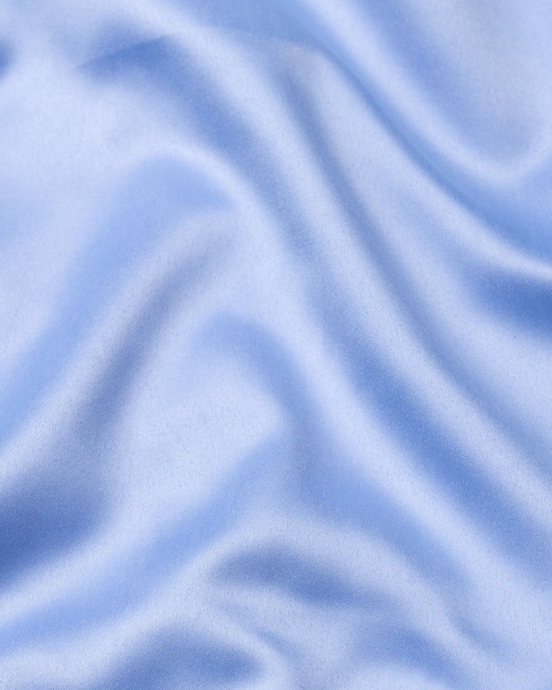 Sky Blue Premium Satin Men's Shirt
