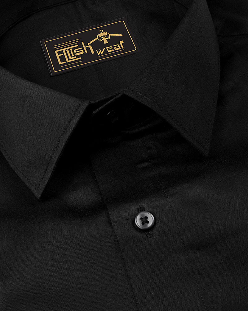 Jet Black Premium Giza Cotton Shirt