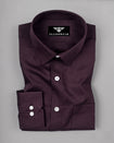 Aurelio Dark Plum Solid Premium Giza Cotton Formal Shirt