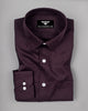 Aurelio Dark Plum Solid Premium Giza Cotton Formal Shirt
