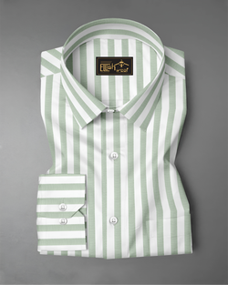 Titanic Pistachio Green With White Twill Stripe Premium Shirt