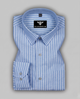 Averique blue & White Stripe Premium Cotton Formal Shirt
