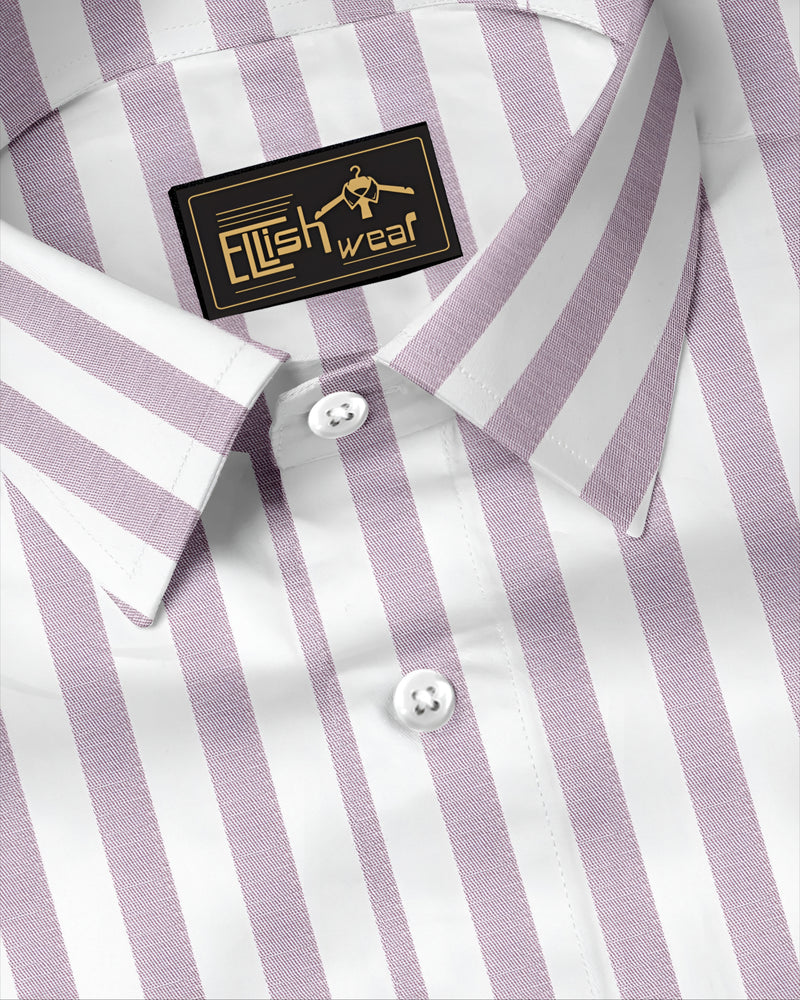 Royal Orchid Lavender with White Stripe Premium Shirt