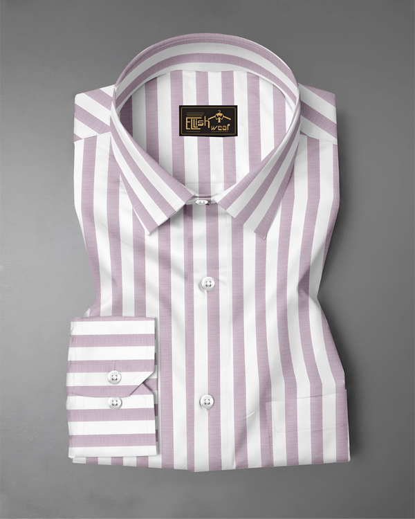 Royal Orchid Lavender with White Stripe Premium Shirt