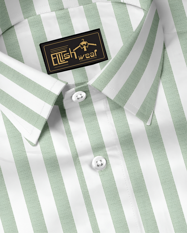 Titanic Pistachio Green With White Twill Stripe Premium Shirt