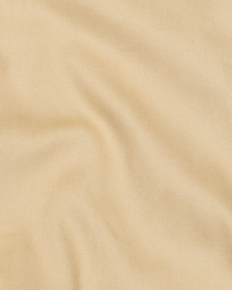 khaki Soft Touch Satin Premium Cotton Shirt